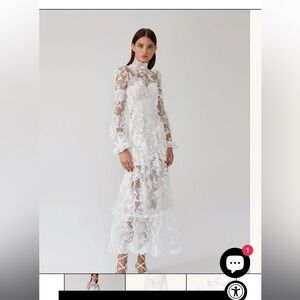 Jw Pei Elegant Lace Midi - White